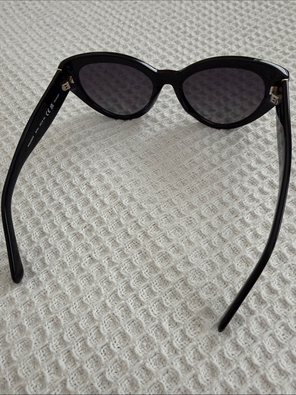 Kate Spade Black Cat-Eye Sunglasses with dark polarized lenses - Picture 7 of 11